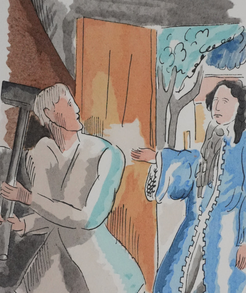 Adolphe FEDER : Le forgeron, Lithographie originale signée