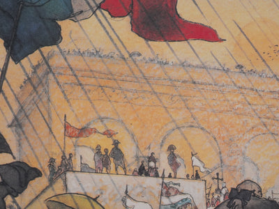 Milo MANARA : La victoire à l'Arc de Triomphe, Lithographie originale signée