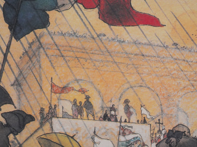 Milo MANARA : La victoire à l'Arc de Triomphe, Lithographie originale signée