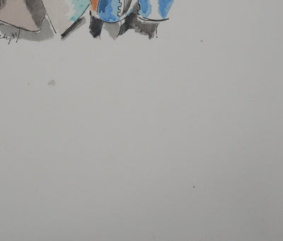 Adolphe FEDER : Le forgeron, Lithographie originale signée