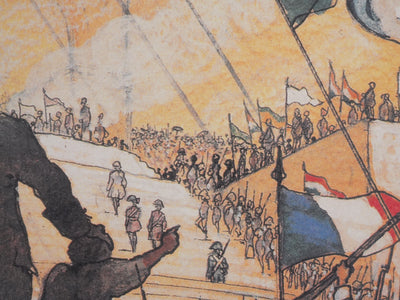 Milo MANARA : La victoire à l'Arc de Triomphe, Lithographie originale signée