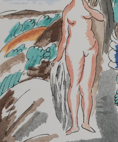 Adolphe FEDER : Nue au soleil, Lithographie originale signée