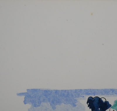 Adolphe FEDER : Nue au soleil, Lithographie originale signée