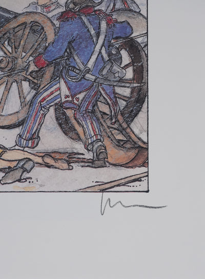 Milo MANARA : Les canons au Louvre, Lithographie originale signée