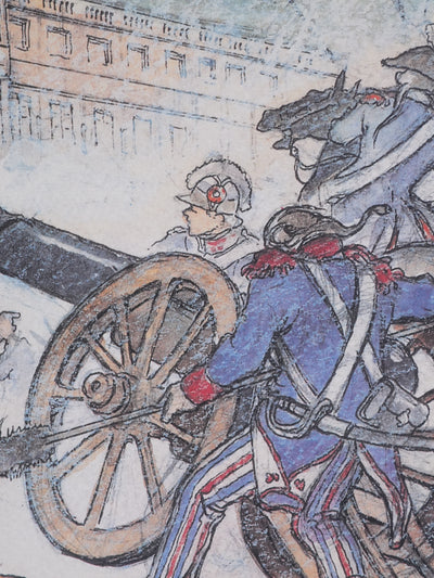 Milo MANARA : Les canons au Louvre, Lithographie originale signée
