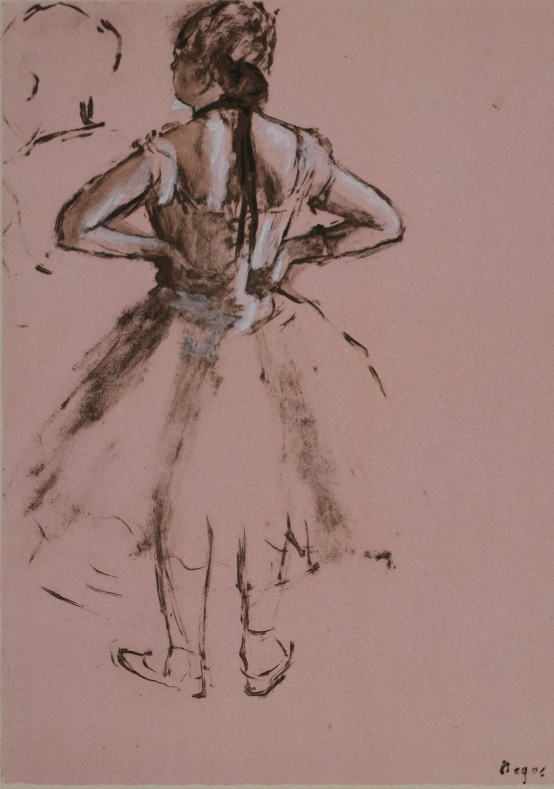 Edgar DEGAS : La ballerine de dos, Lithographie signée