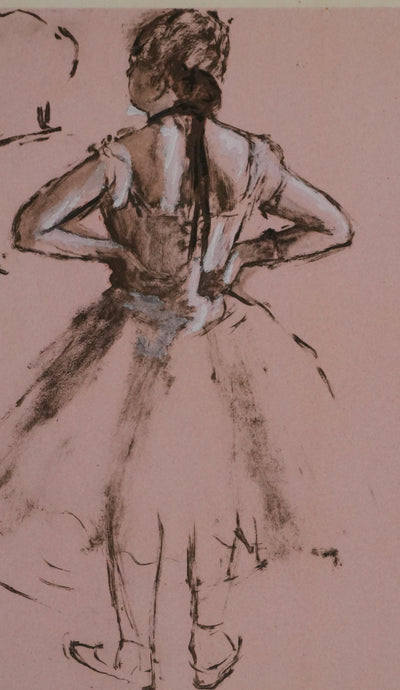 Edgar DEGAS : La ballerine de dos, Lithographie signée