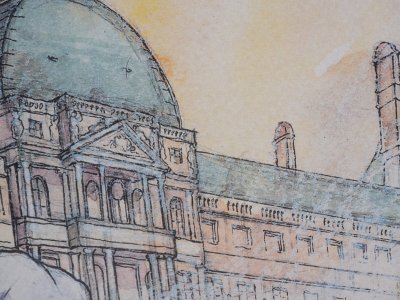Milo MANARA : Les canons au Louvre, Lithographie originale signée