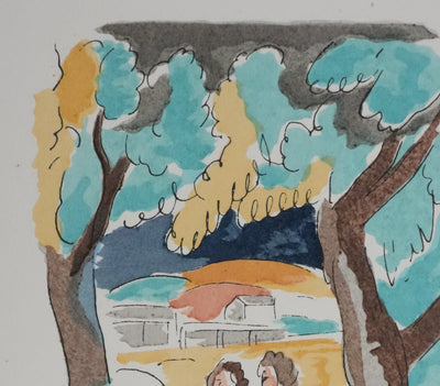 Adolphe FEDER : Nus à la campagne, Lithographie originale