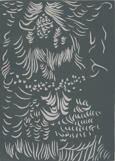 Jacques HEROLD : Algues marines surréalistes (monochrome), Gravure originale signée