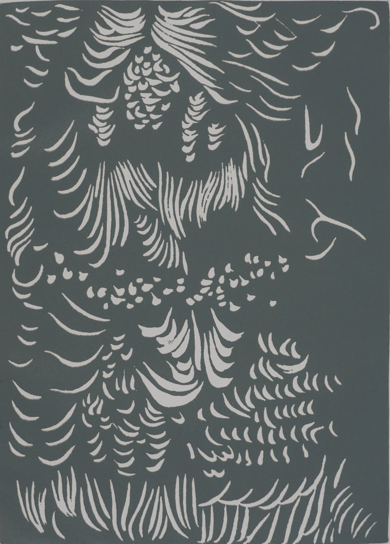 Jacques HEROLD : Algues marines surréalistes (monochrome), Gravure originale signée