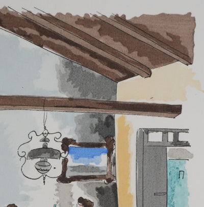 Adolphe FEDER : Scène de vie, Lithographie originale signée