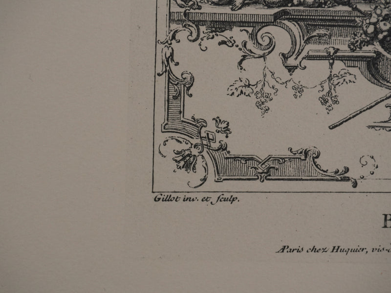 Claude GUILLOT : Baccus à la grappe, Phototypie signée