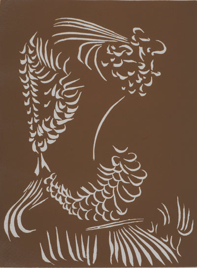 Jacques HEROLD : Composition florale abstraite (monochrome), Gravure originale signée