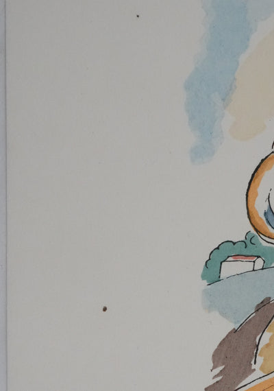 Adolphe FEDER : En randonnée, Lithographie originale signée