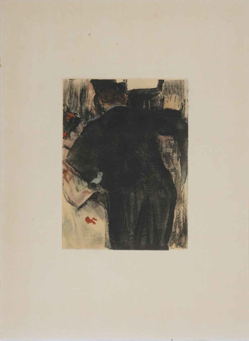 Edgar DEGAS : Le bourgeois de dos, Lithographie