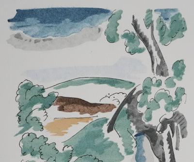 Adolphe FEDER : Le dormeur du val, Lithographie originale signée