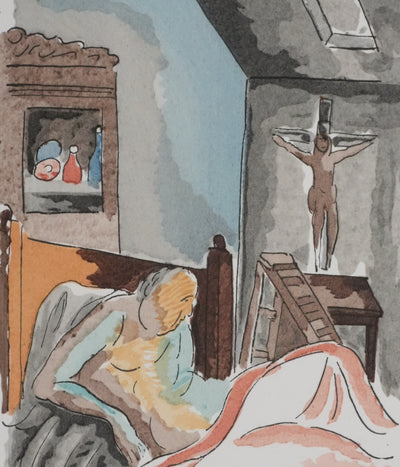 Adolphe FEDER : Le sage, Lithographie originale signée