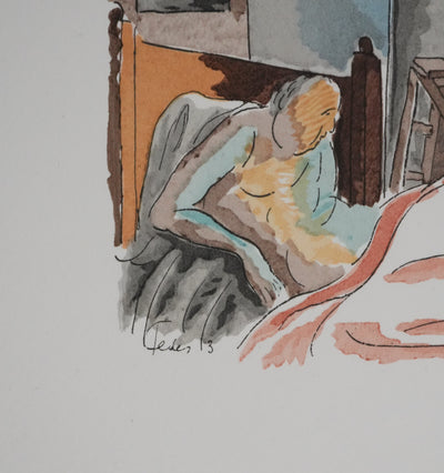 Adolphe FEDER : Le sage, Lithographie originale signée