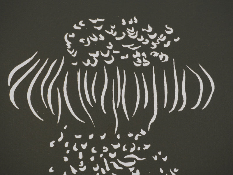 Jacques HEROLD : Composition végétale surréaliste (monochrome), Gravure originale signée