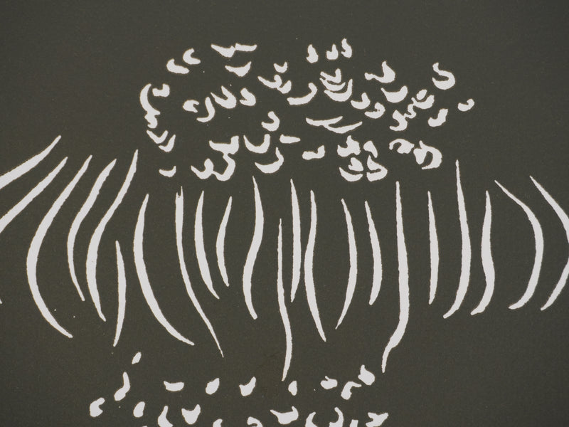 Jacques HEROLD : Composition végétale surréaliste (monochrome), Gravure originale signée
