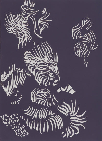 Jacques HEROLD : Oiseaux surréalistes (monochrome), Gravure originale signée