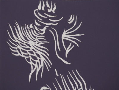 Jacques HEROLD : Oiseaux surréalistes (monochrome), Gravure originale signée