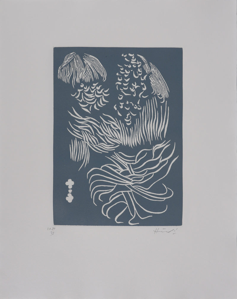 Jacques HEROLD : La transcendance du paon (monochrome), Gravure originale