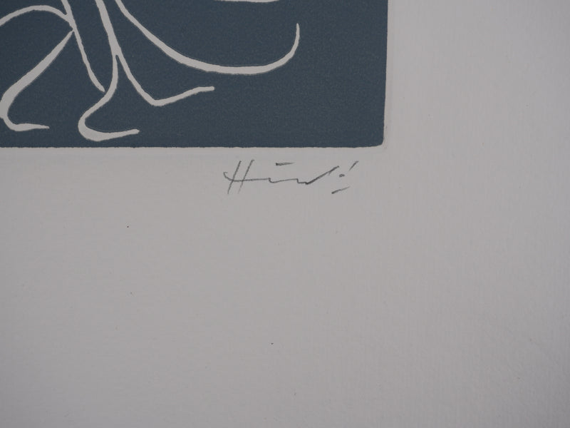 Jacques HEROLD : La transcendance du paon (monochrome), Gravure originale