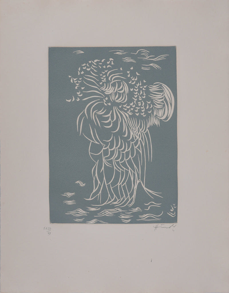 Jacques HEROLD : Mère Nature (monochrome), Gravure originale signée