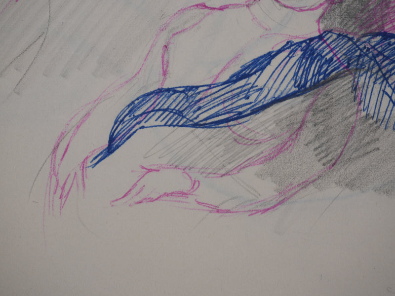 Marie LAURENCIN : Moment de paix, Dessin original signé