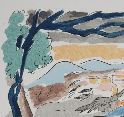 Adolphe FEDER : Les corbeaux, Lithographie originale signée