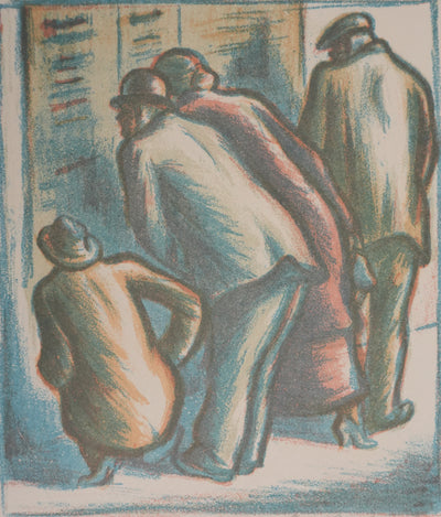 Jan RAMBOUSEK : Les nouvelles du jour, Lithographie originale signée