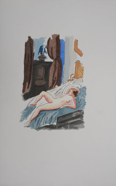 Adolphe FEDER : Les déserts de l'amour, Lithographie originale signée