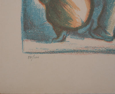 Jan RAMBOUSEK : Les nouvelles du jour, Lithographie originale signée