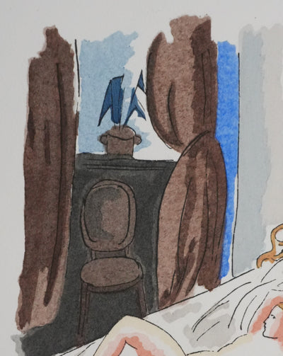 Adolphe FEDER : Les déserts de l'amour, Lithographie originale signée