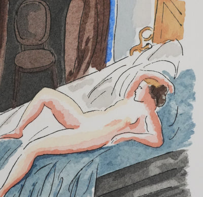 Adolphe FEDER : Les déserts de l'amour, Lithographie originale signée