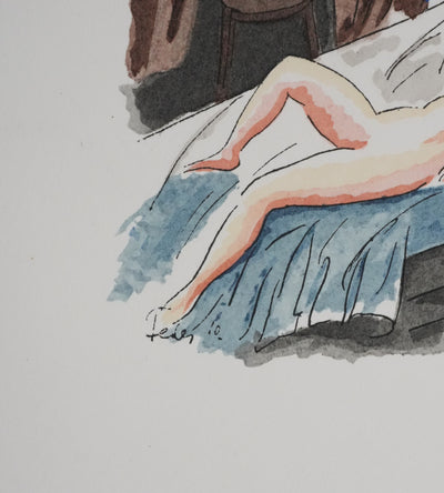 Adolphe FEDER : Les déserts de l'amour, Lithographie originale signée