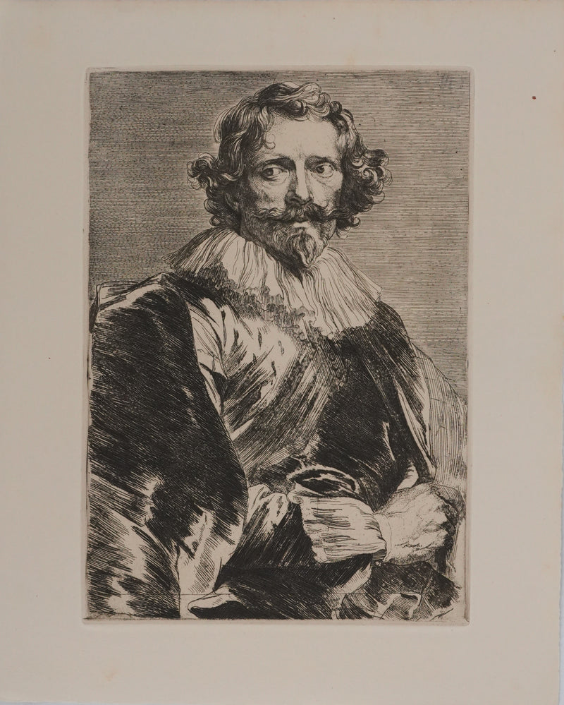 Antoine van DICK : Portrait du graveur Vosterman, Gravure