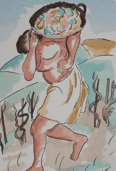 Adolphe FEDER : Le vigneron, Lithographie originale signée