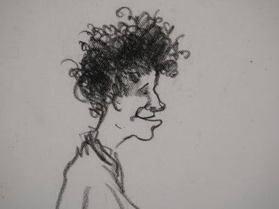 Georges MANZANA-PISSARRO : Le passant à la robe de chambre, Dessin original
