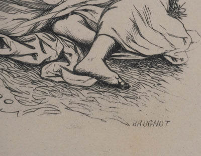Tony JOHANNOT : L'amour innocent et figures fantastiques, Phototypie signée
