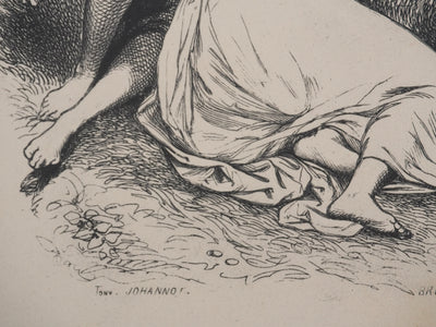 Tony JOHANNOT : L'amour innocent et figures fantastiques, Phototypie signée