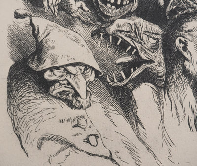 Tony JOHANNOT : L'amour innocent et figures fantastiques, Phototypie signée