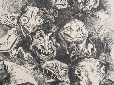 Tony JOHANNOT : L'amour innocent et figures fantastiques, Phototypie signée