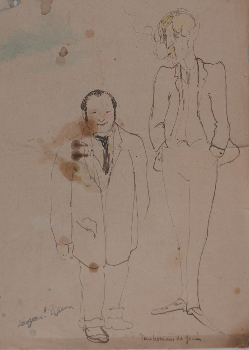 Georges MANZANA-PISSARRO : Les génies, Dessin original signé