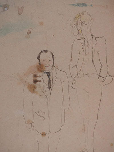 Georges MANZANA-PISSARRO : Les génies, Dessin original signé
