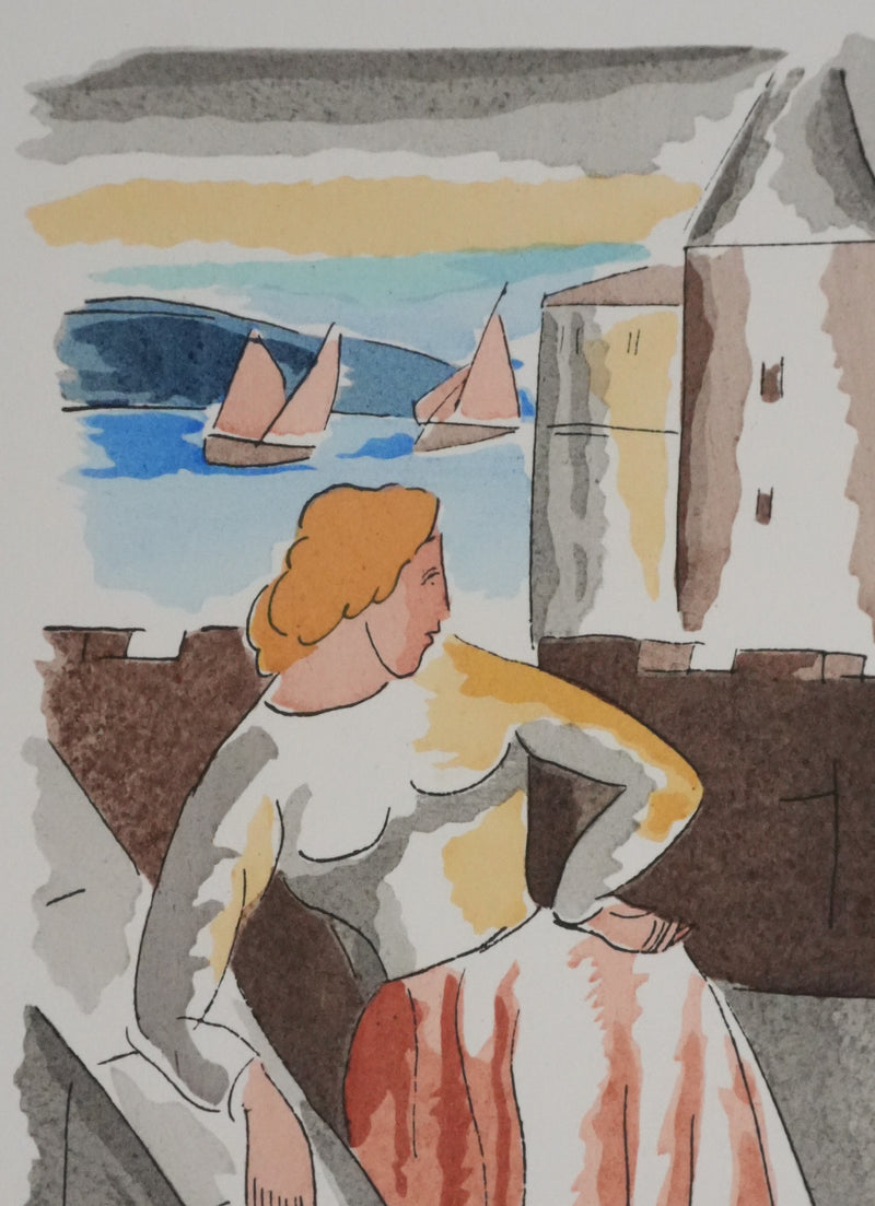 Adolphe FEDER : Chanson de la plus haute tour, Lithographie originale signée