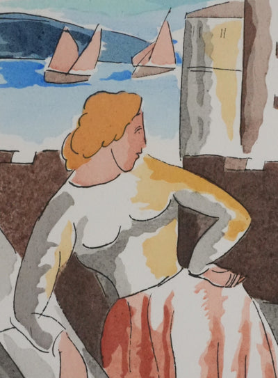 Adolphe FEDER : Chanson de la plus haute tour, Lithographie originale signée