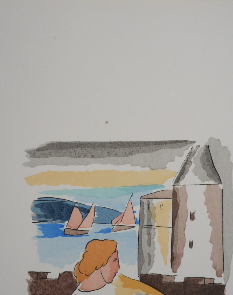 Adolphe FEDER : Chanson de la plus haute tour, Lithographie originale signée